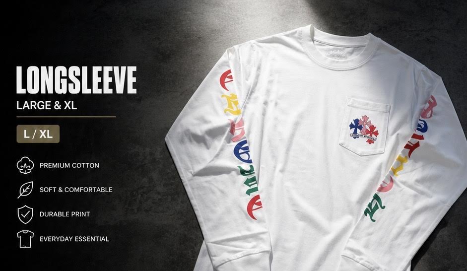 Prism Script Long Sleeve Pocket Tee Men's Extra Large XL